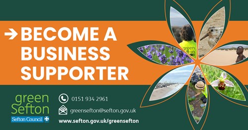 Become a business supporter by contacting green sefton