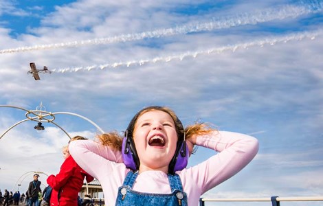 Child enjoying Southport Air Show
