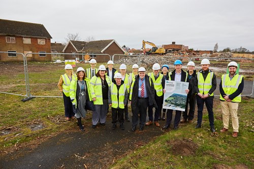 Members of Riverside, Sefton Council and the Sandbrook co-production group on site